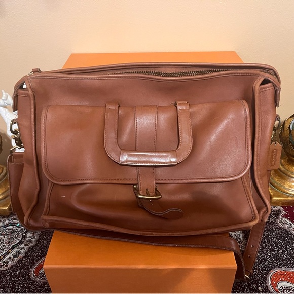 Coach Leather Briefcase with Carrying Strap - Model H50-5283 - Picture 1 of 10
